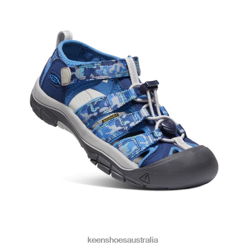 KEEN Footwear TLDLTR767 Camo/Bright Cobalt Newport H2 Big Kids