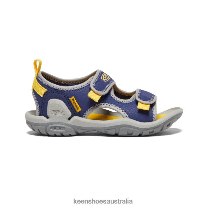 KEEN Footwear TLDLTR771 Blue Depths/Yellow Knotch Creek Open-Toe Little Kids