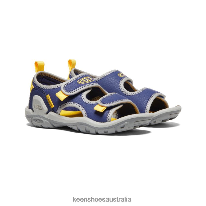 KEEN Footwear TLDLTR771 Blue Depths/Yellow Knotch Creek Open-Toe Little Kids