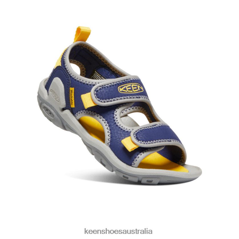 KEEN Footwear TLDLTR771 Blue Depths/Yellow Knotch Creek Open-Toe Little Kids