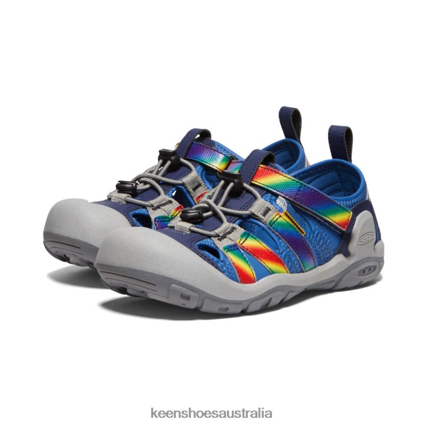KEEN Footwear TLDLTR778 Bright Cobalt/Rainbow Tie Dye Knotch Creek Big Kids