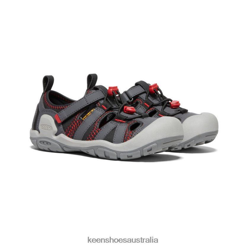 KEEN Footwear TLDLTR781 Magnet/Red Carpet Knotch Creek Big Kids