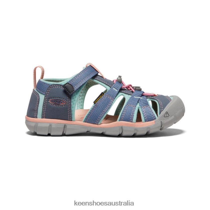 KEEN Footwear TLDLTR790 Flint Stone/Ocean Wave Seacamp II CNX Big Kids