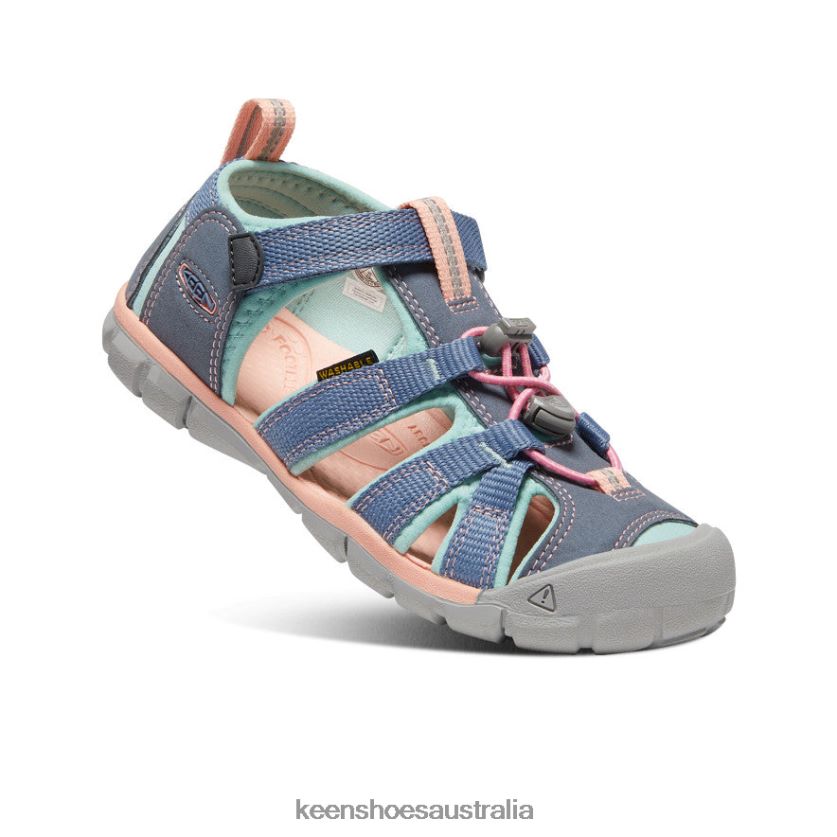 KEEN Footwear TLDLTR790 Flint Stone/Ocean Wave Seacamp II CNX Big Kids