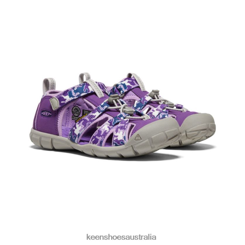 KEEN Footwear TLDLTR795 Camo/Tillandsia Purple Seacamp II CNX Big Kids
