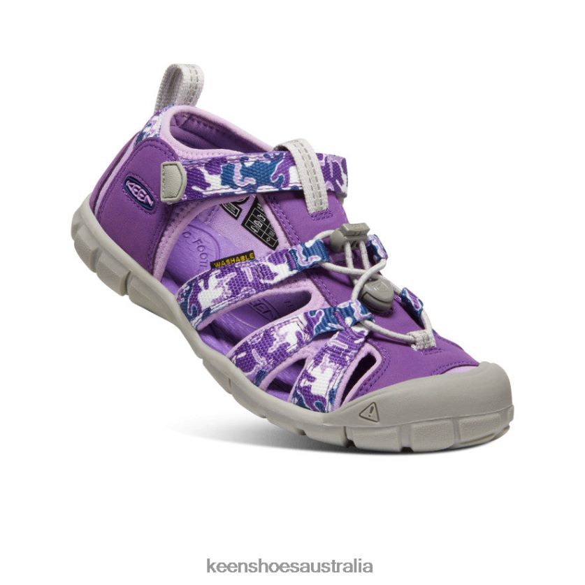 KEEN Footwear TLDLTR795 Camo/Tillandsia Purple Seacamp II CNX Big Kids