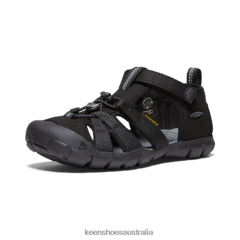 KEEN Footwear TLDLTR796 Black/Grey Seacamp II CNX Big Kids