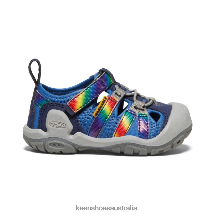 KEEN Footwear TLDLTR808 Bright Cobalt/Rainbow Tie Dye Knotch Creek Toddlers