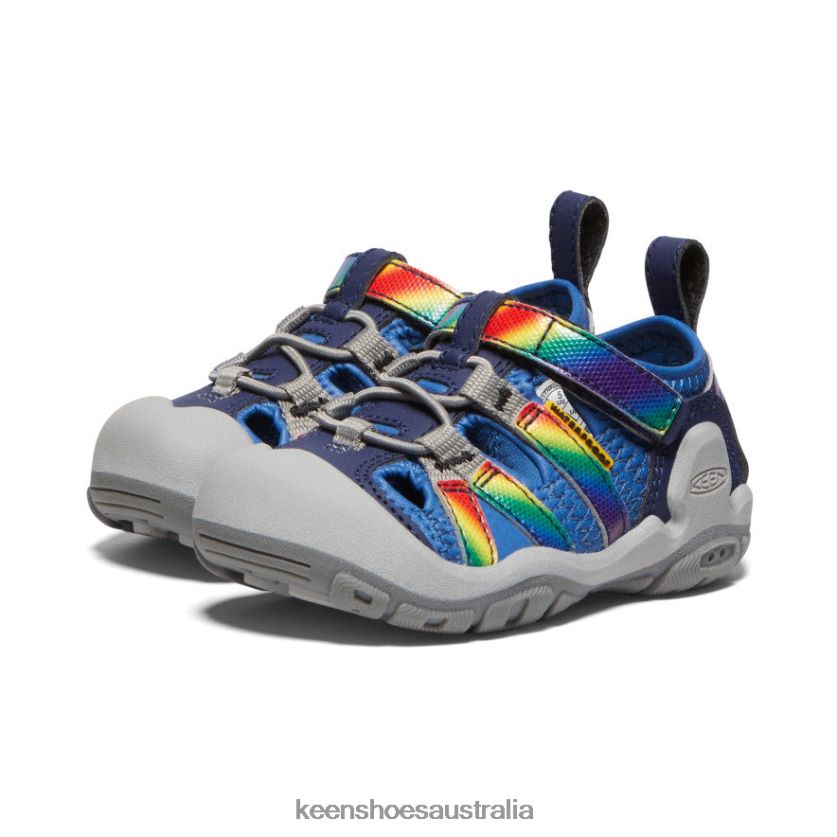 KEEN Footwear TLDLTR808 Bright Cobalt/Rainbow Tie Dye Knotch Creek Toddlers