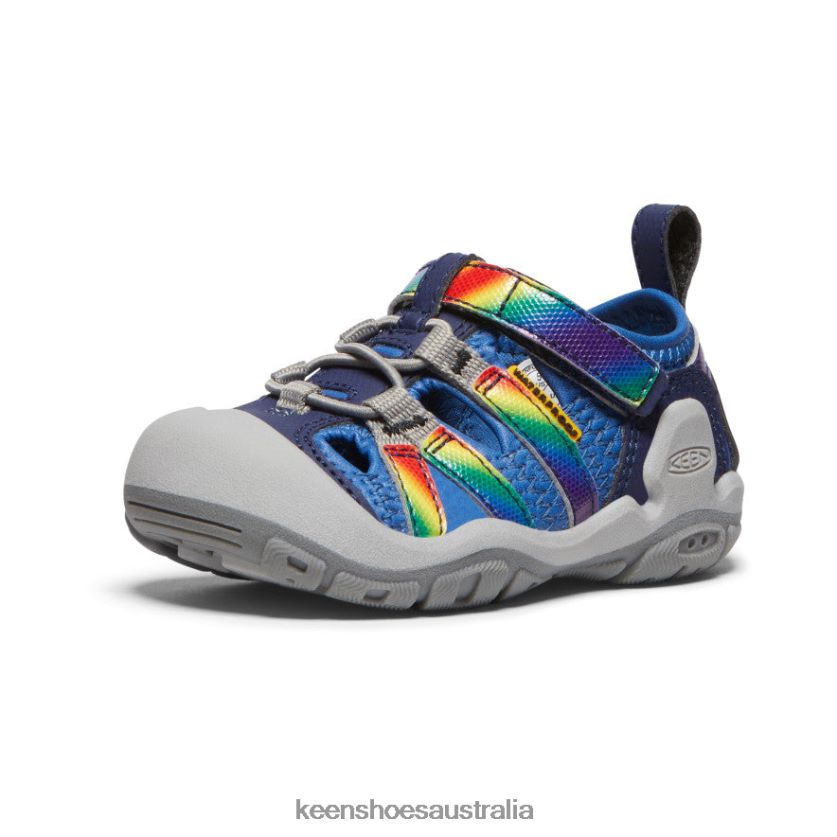 KEEN Footwear TLDLTR808 Bright Cobalt/Rainbow Tie Dye Knotch Creek Toddlers