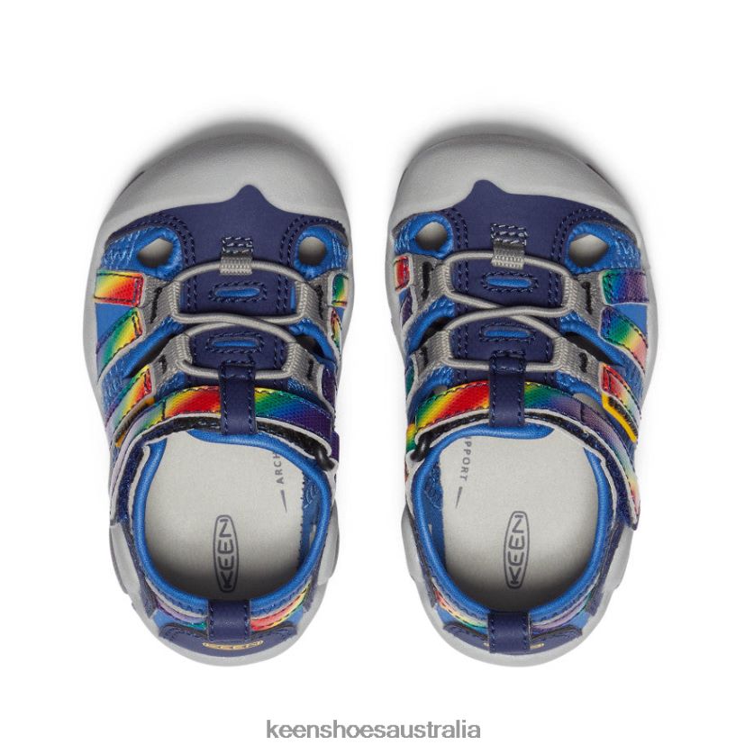 KEEN Footwear TLDLTR808 Bright Cobalt/Rainbow Tie Dye Knotch Creek Toddlers