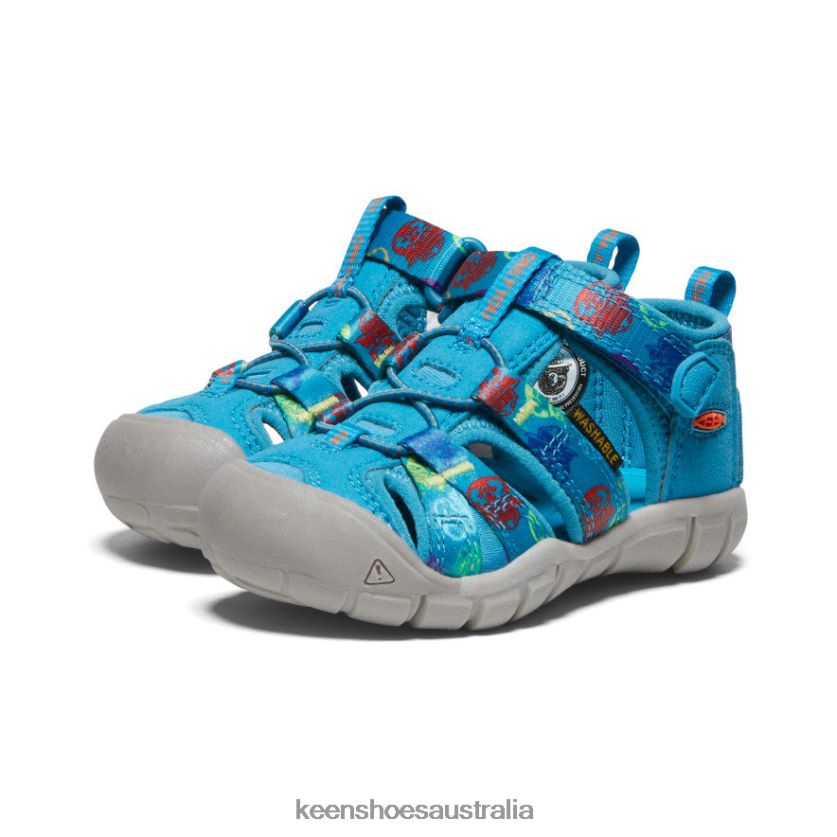 KEEN Footwear TLDLTR821 Smokey Bear/Fjord Blue Seacamp II CNX x Smokey Bear Toddlers