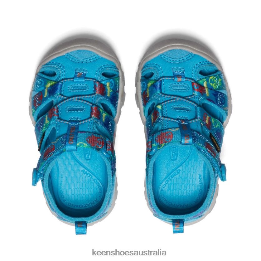 KEEN Footwear TLDLTR821 Smokey Bear/Fjord Blue Seacamp II CNX x Smokey Bear Toddlers