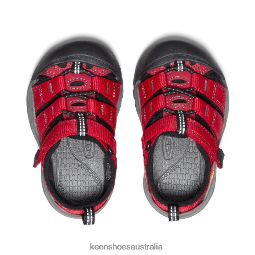 KEEN Footwear TLDLTR827 Ribbon Red/Gargoyle Newport H2 Toddlers