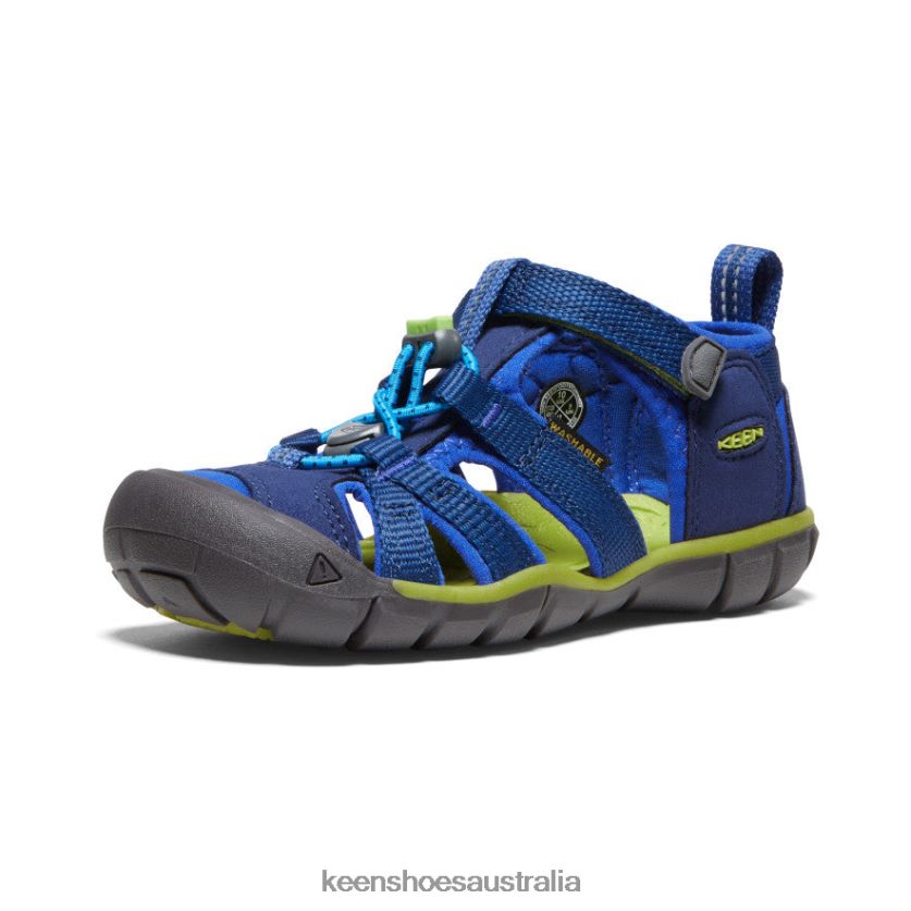 KEEN Footwear TLDLTR846 Blue Depths/Chartreuse Seacamp II CNX Little Kids