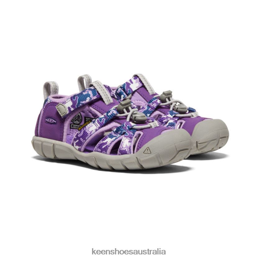 KEEN Footwear TLDLTR851 Camo/Tillandsia Purple Seacamp II CNX Little Kids