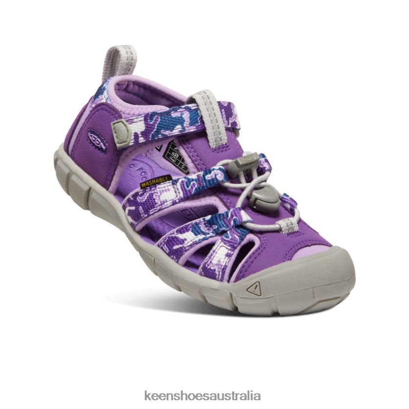 KEEN Footwear TLDLTR851 Camo/Tillandsia Purple Seacamp II CNX Little Kids