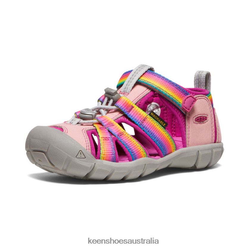 KEEN Footwear TLDLTR854 Rainbow/Festival Fuchsia Seacamp II CNX Little Kids