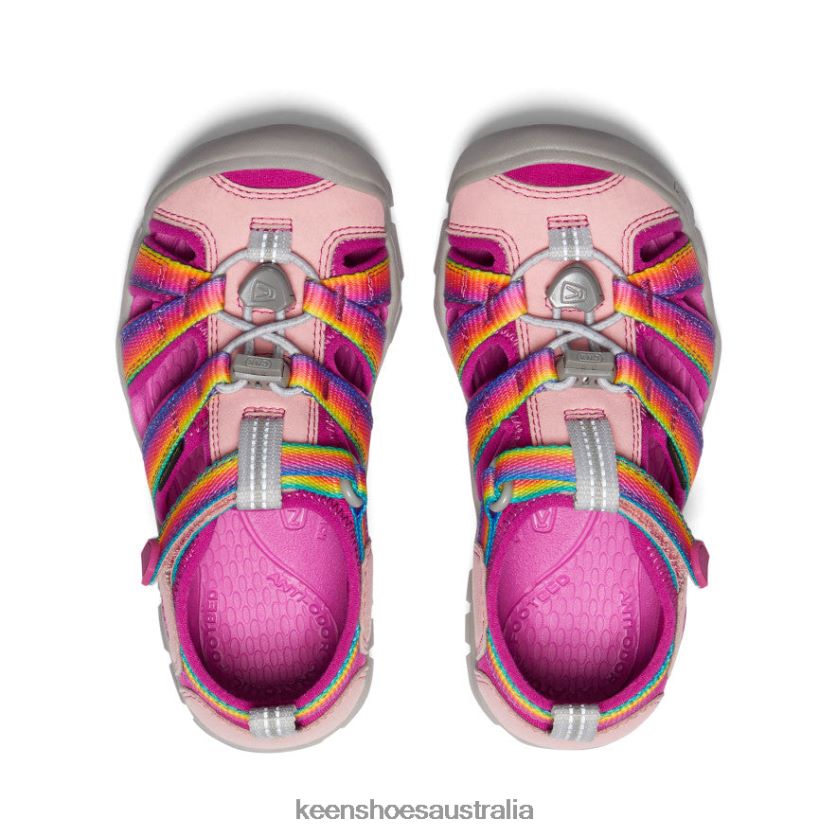 KEEN Footwear TLDLTR854 Rainbow/Festival Fuchsia Seacamp II CNX Little Kids