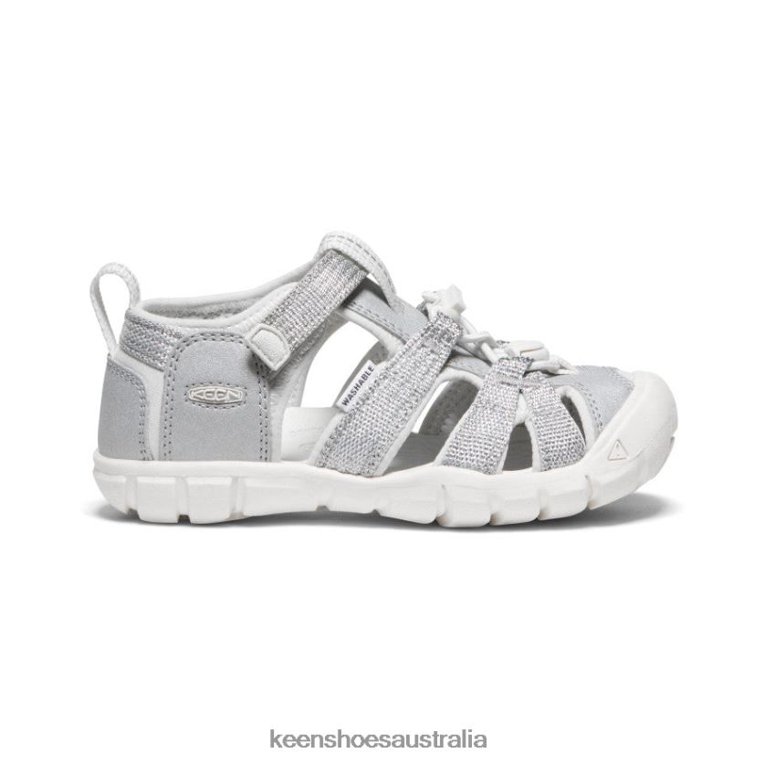 KEEN Footwear TLDLTR857 Silver/Star White Seacamp II CNX Little Kids
