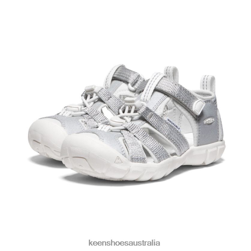 KEEN Footwear TLDLTR857 Silver/Star White Seacamp II CNX Little Kids