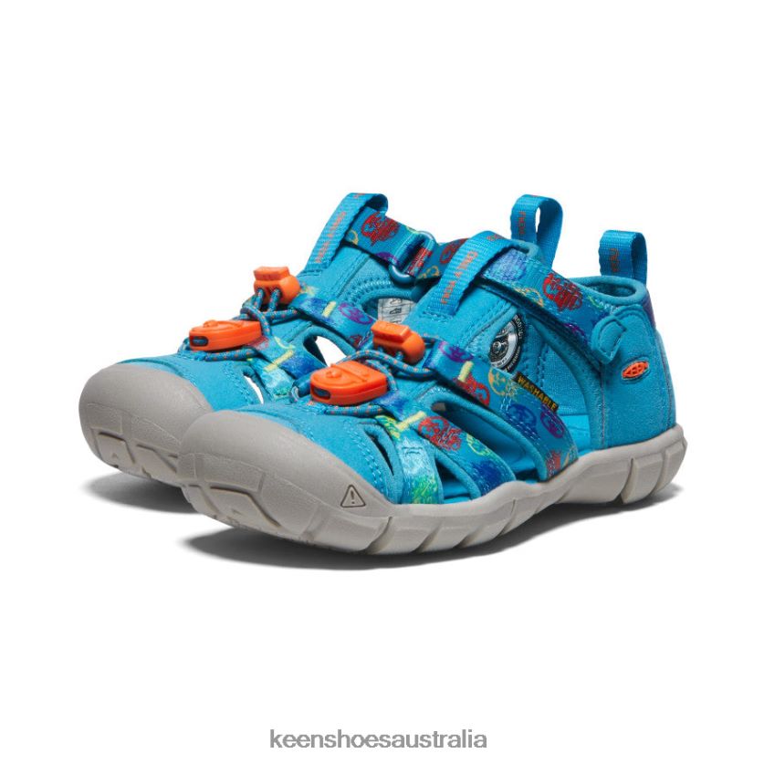 KEEN Footwear TLDLTR858 Smokey Bear/Fjord Blue Seacamp II CNX X Smokey Bear Little Kids