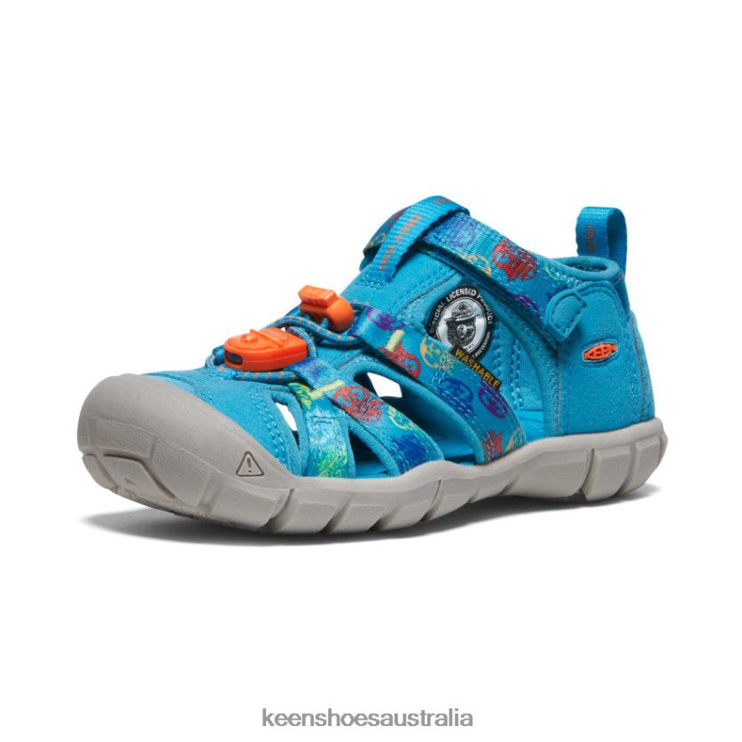 KEEN Footwear TLDLTR858 Smokey Bear/Fjord Blue Seacamp II CNX X Smokey Bear Little Kids