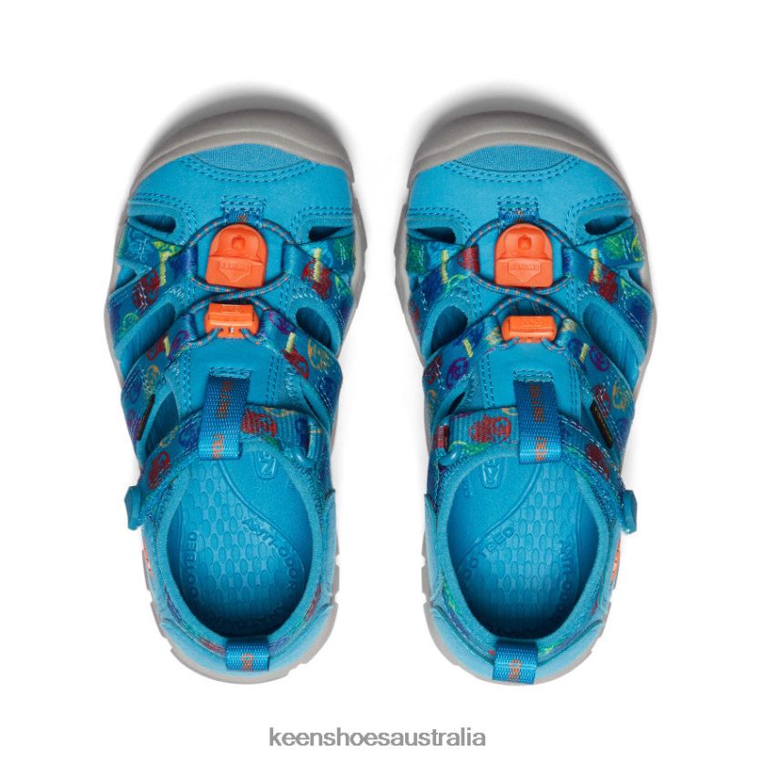 KEEN Footwear TLDLTR858 Smokey Bear/Fjord Blue Seacamp II CNX X Smokey Bear Little Kids