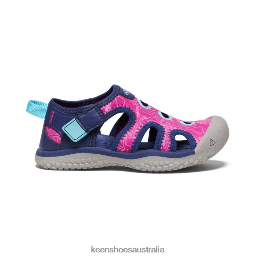 KEEN Footwear TLDLTR866 Blue Depths/Festival Fuchsia Stingray Sandal Little Kids