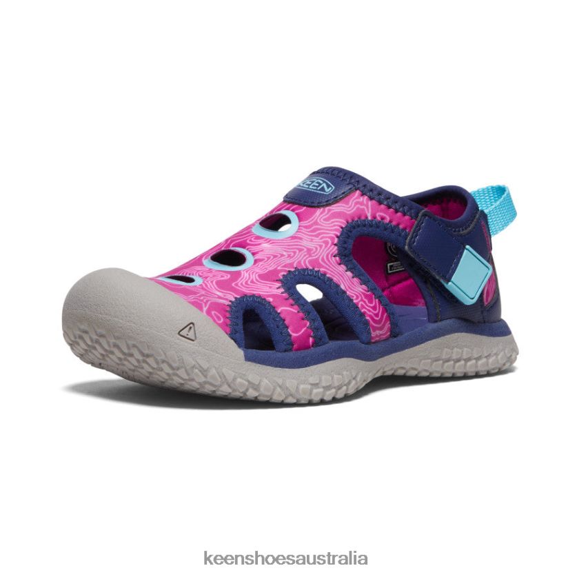 KEEN Footwear TLDLTR866 Blue Depths/Festival Fuchsia Stingray Sandal Little Kids