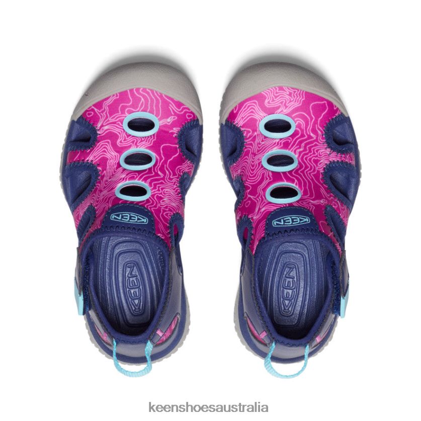 KEEN Footwear TLDLTR866 Blue Depths/Festival Fuchsia Stingray Sandal Little Kids
