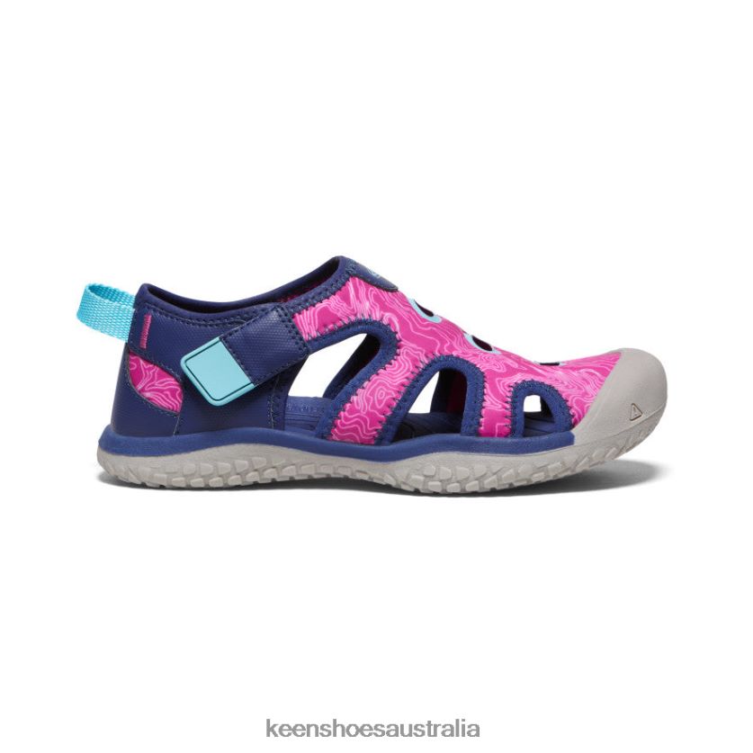 KEEN Footwear TLDLTR917 Blue Depths/Festival Fuchsia Stingray Sandal Big Kids