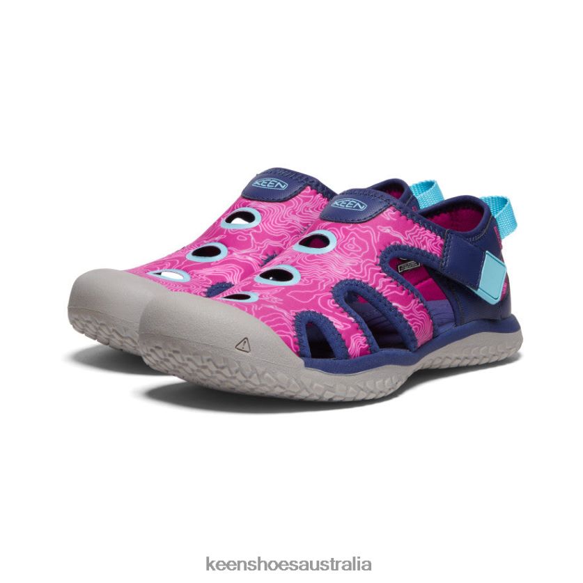 KEEN Footwear TLDLTR917 Blue Depths/Festival Fuchsia Stingray Sandal Big Kids