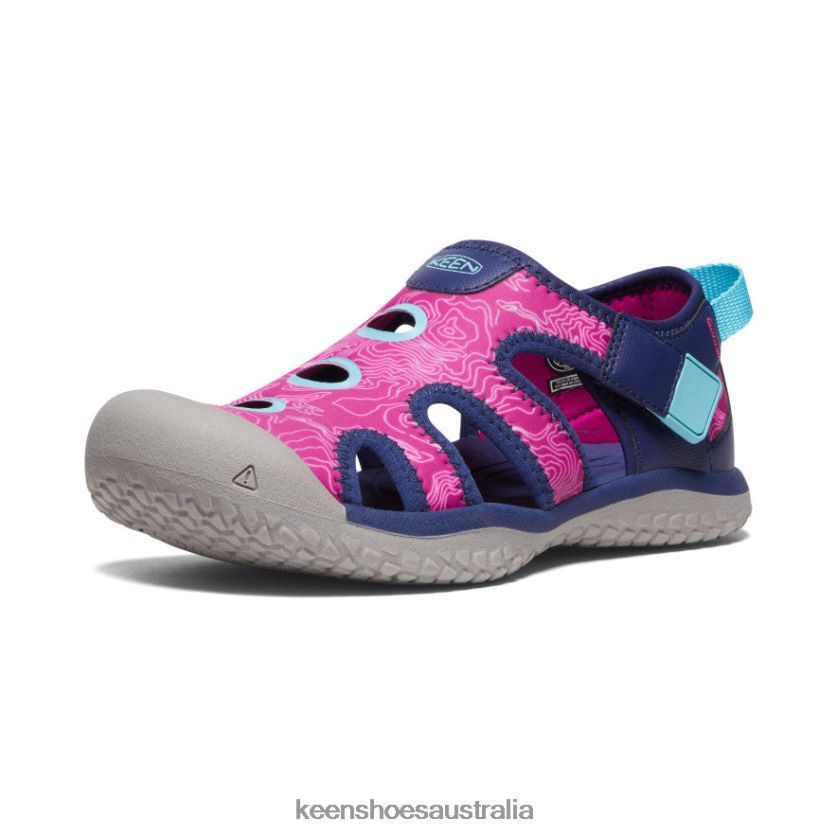 KEEN Footwear TLDLTR917 Blue Depths/Festival Fuchsia Stingray Sandal Big Kids
