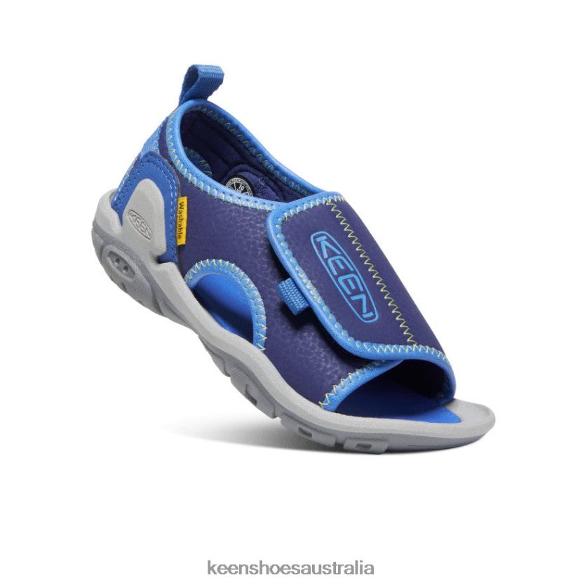 KEEN Footwear TLDLTR929 Bright Cobalt/Blue Depths Knotch River Open-Toe Little Kids