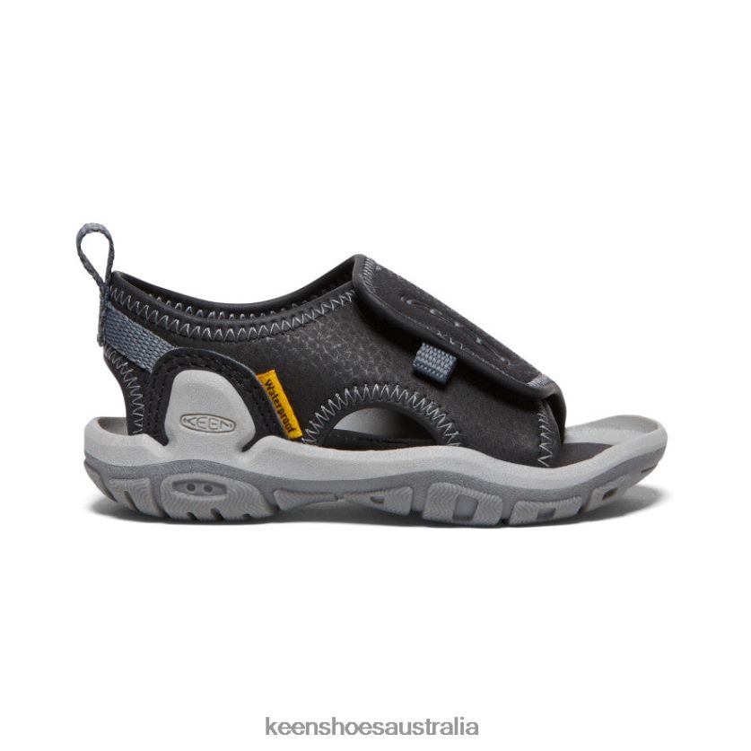 KEEN Footwear TLDLTR932 Black/Steel Grey Knotch River Open-Toe Toddlers