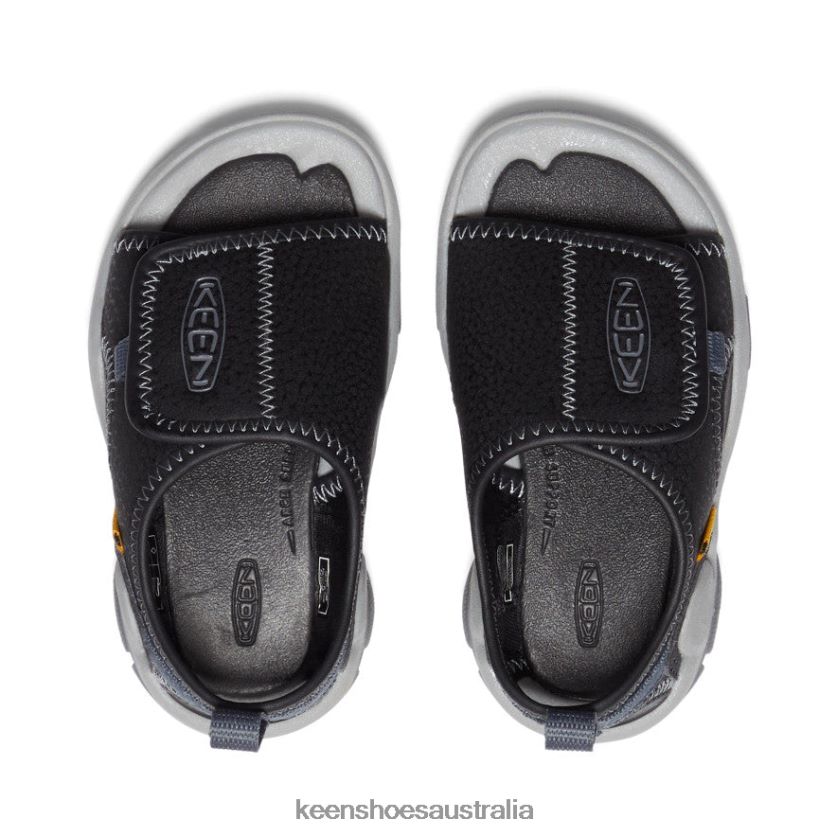 KEEN Footwear TLDLTR932 Black/Steel Grey Knotch River Open-Toe Toddlers