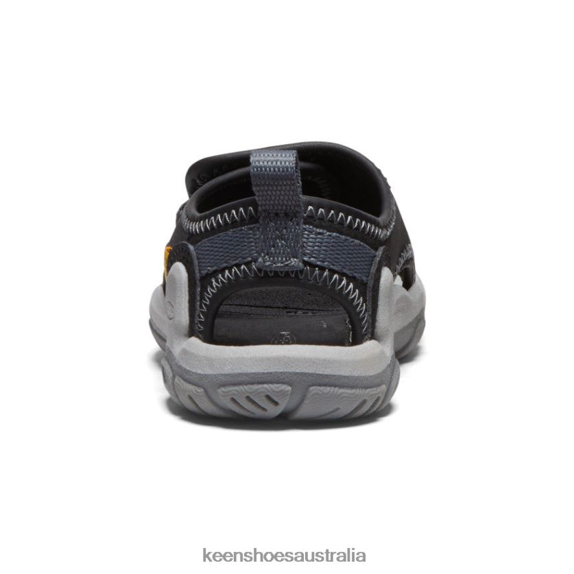 KEEN Footwear TLDLTR932 Black/Steel Grey Knotch River Open-Toe Toddlers