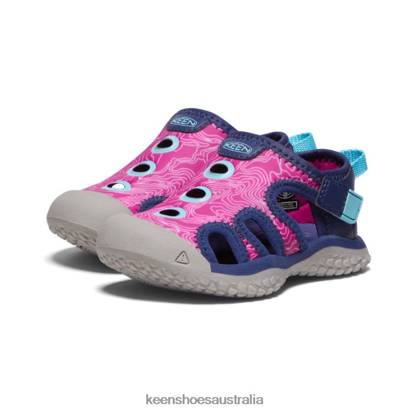 KEEN Footwear TLDLTR945 Blue Depths/Festival Fuchsia Stingray Sandal Toddlers