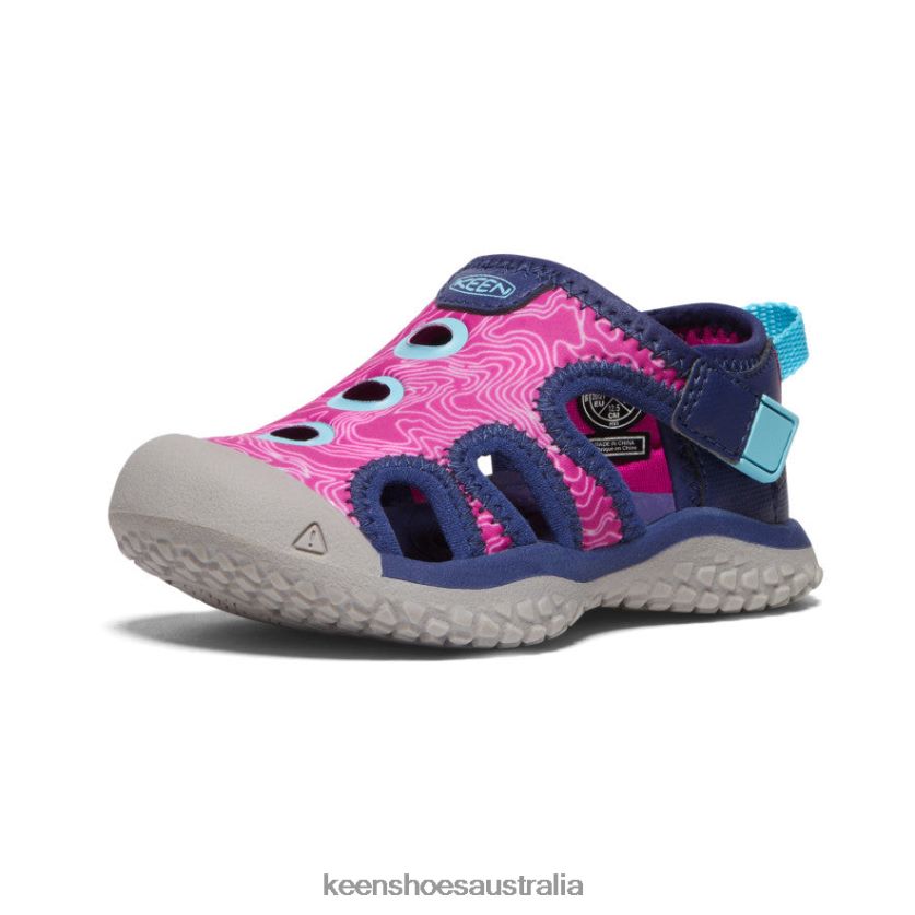 KEEN Footwear TLDLTR945 Blue Depths/Festival Fuchsia Stingray Sandal Toddlers