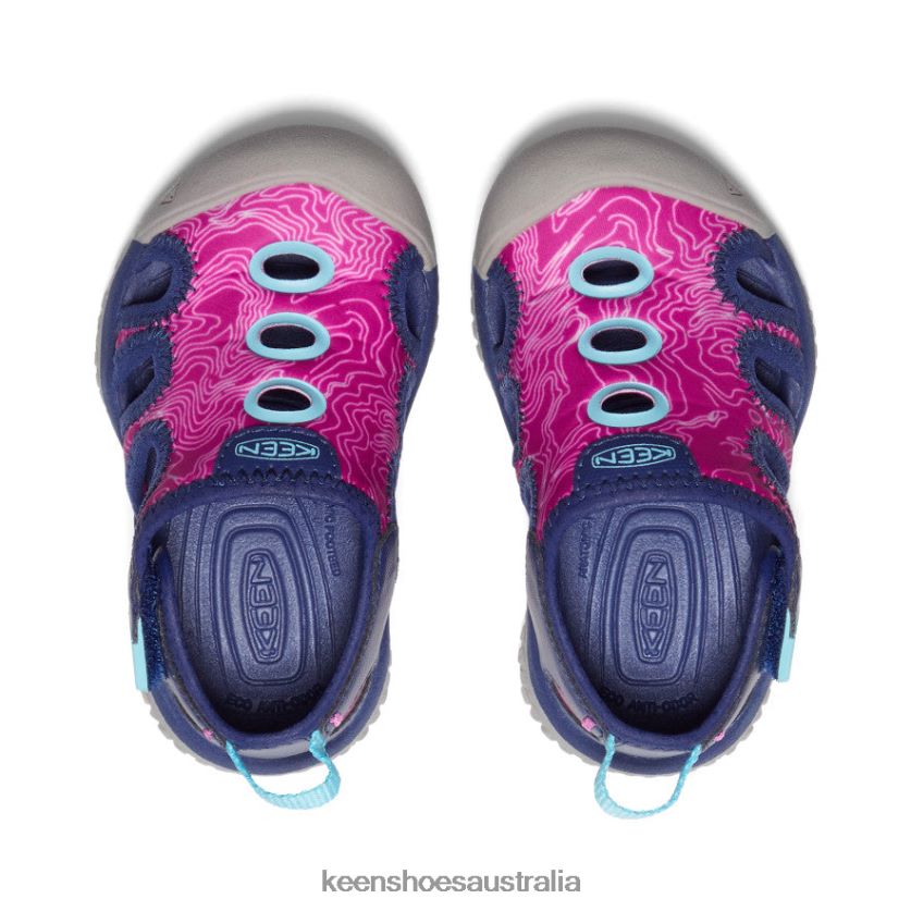 KEEN Footwear TLDLTR945 Blue Depths/Festival Fuchsia Stingray Sandal Toddlers