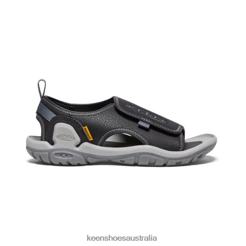 KEEN Footwear TLDLTR950 Black/Steel Grey Knotch River Open-Toe Big Kids
