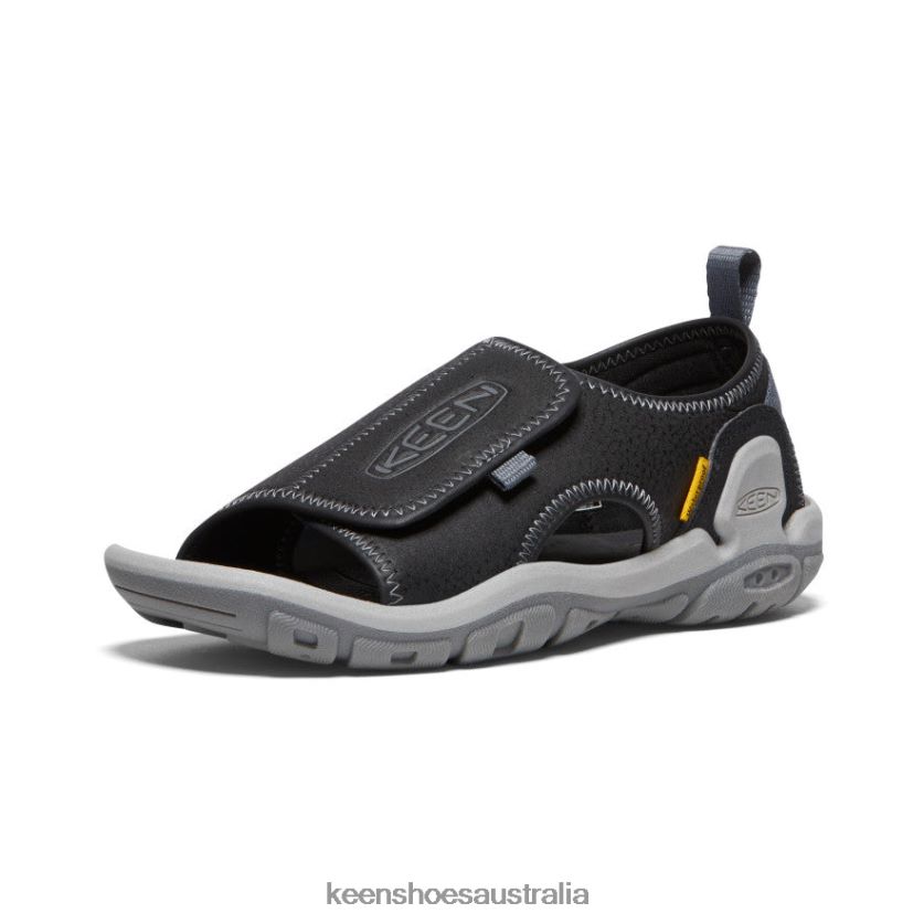 KEEN Footwear TLDLTR950 Black/Steel Grey Knotch River Open-Toe Big Kids
