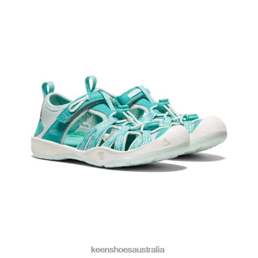 KEEN Footwear TLDLTR961 Waterfall/Blue Glass Moxie Sandal Little Kids