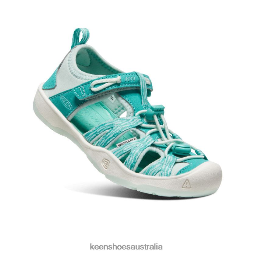 KEEN Footwear TLDLTR961 Waterfall/Blue Glass Moxie Sandal Little Kids