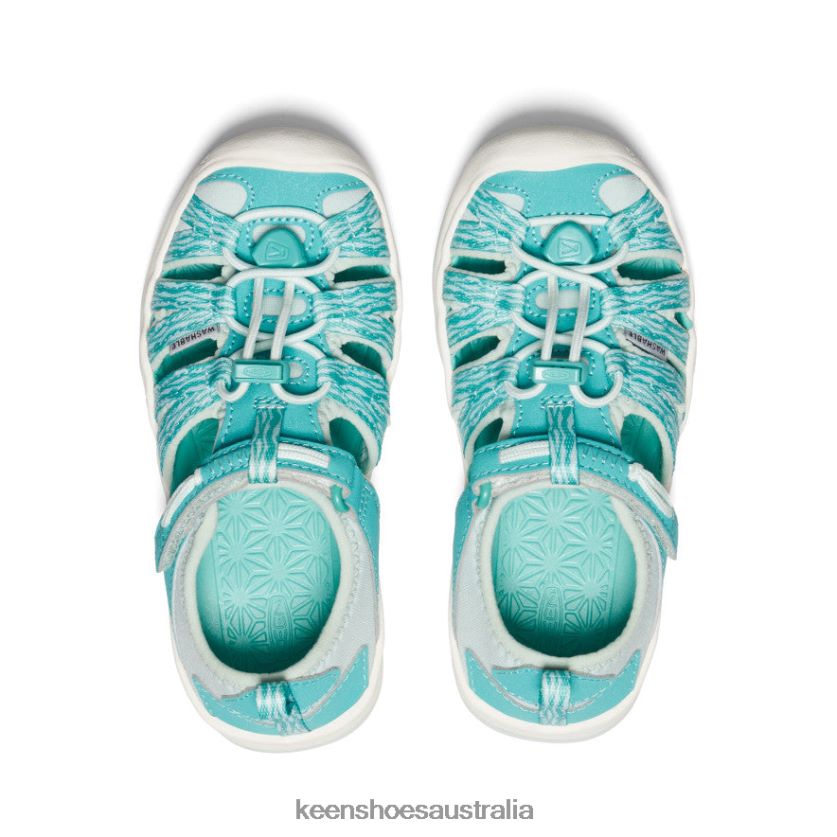 KEEN Footwear TLDLTR961 Waterfall/Blue Glass Moxie Sandal Little Kids