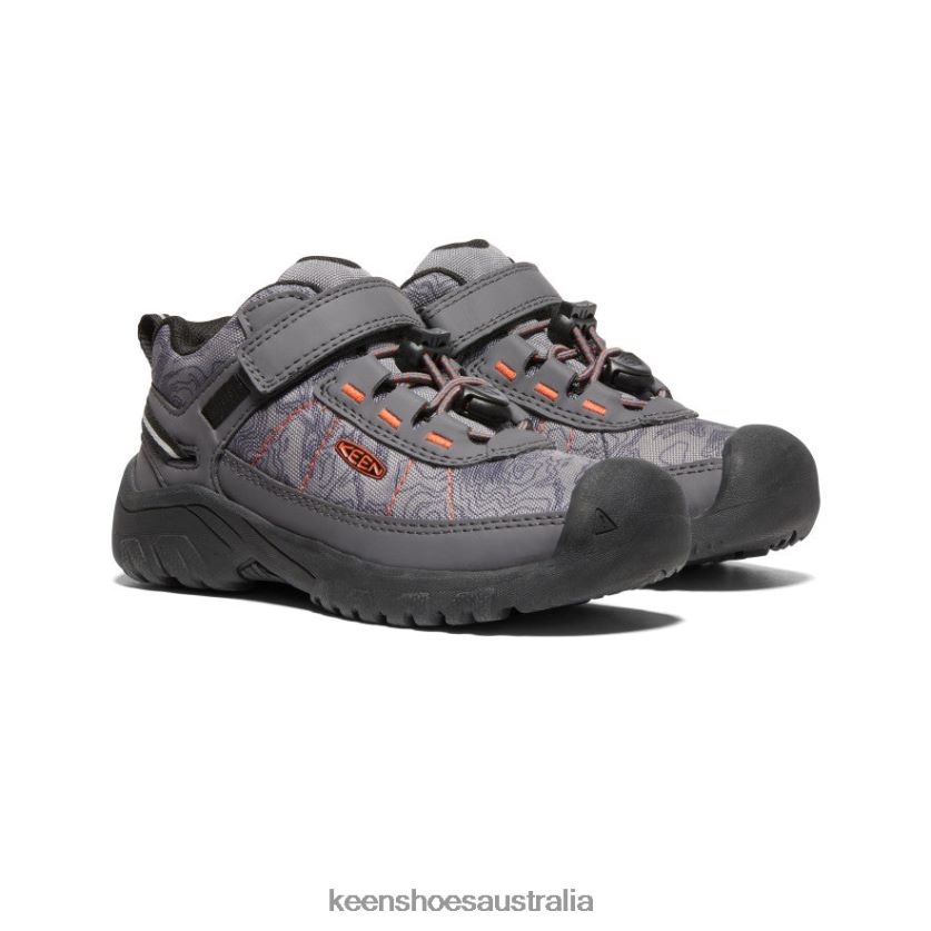 KEEN Footwear TLDLTR783 Magnet/Scarlet Ibis Targhee Sport Vent Shoe Little Kids