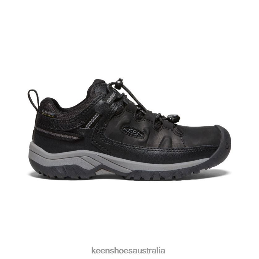 KEEN Footwear TLDLTR842 Black/Steel Grey Targhee Waterproof Shoe Big Kids