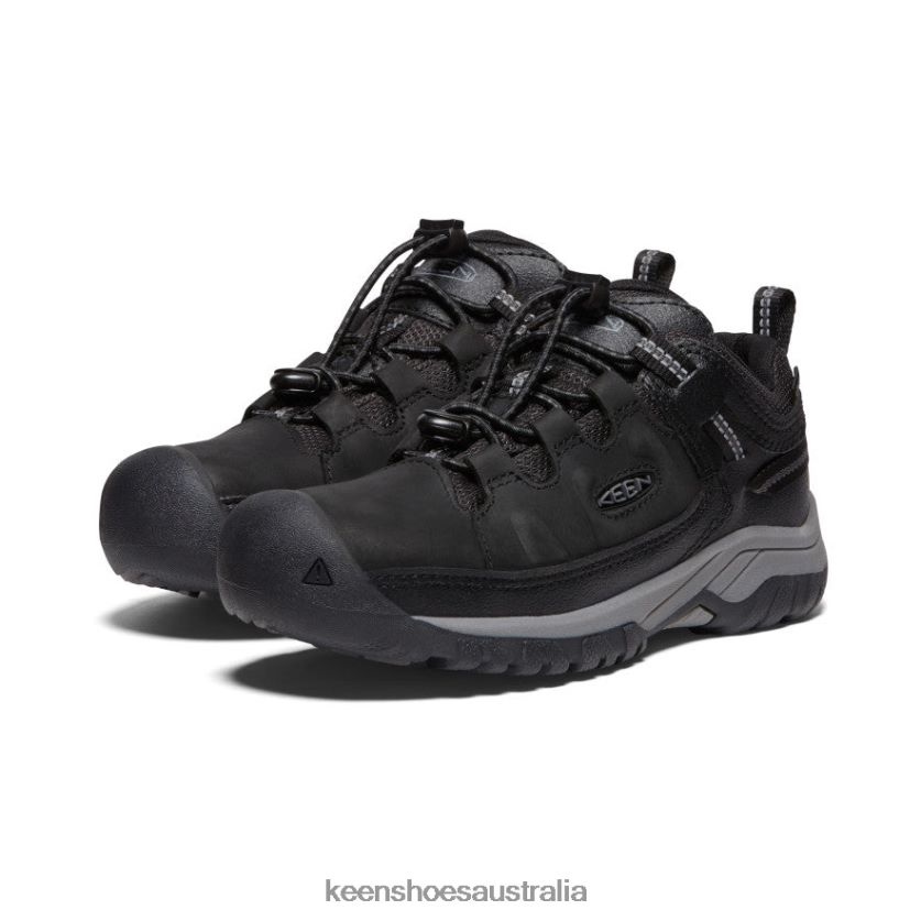 KEEN Footwear TLDLTR842 Black/Steel Grey Targhee Waterproof Shoe Big Kids