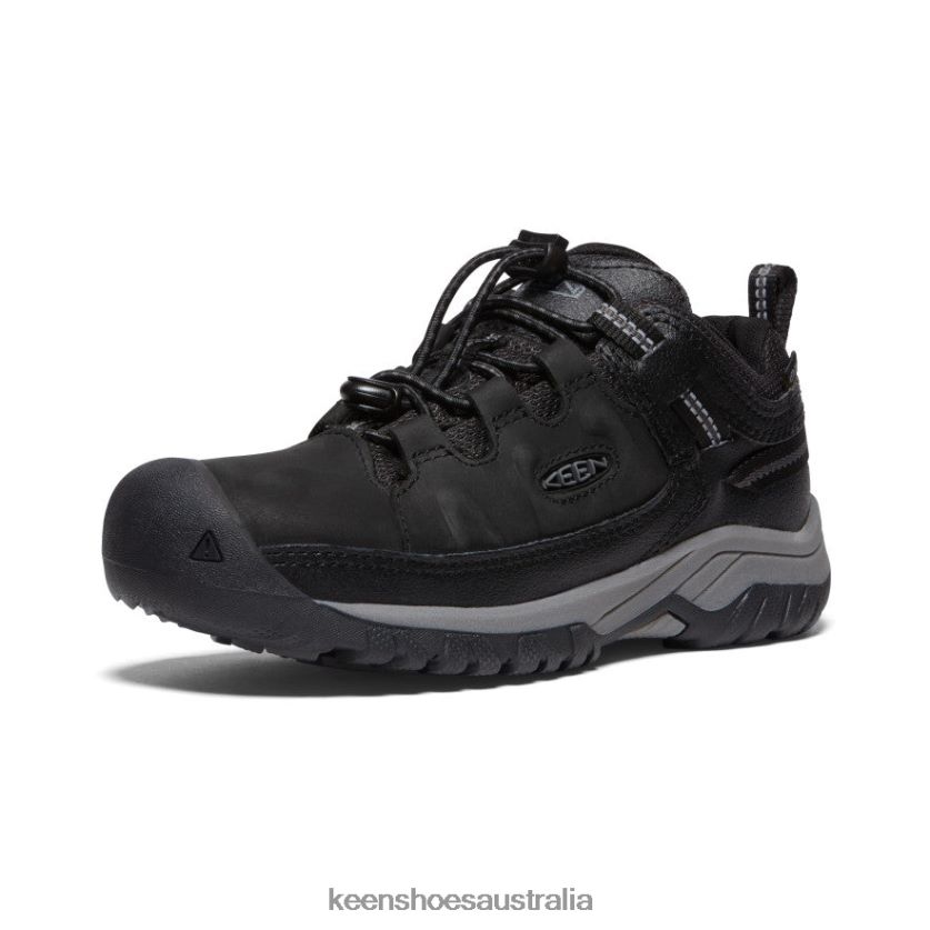 KEEN Footwear TLDLTR842 Black/Steel Grey Targhee Waterproof Shoe Big Kids